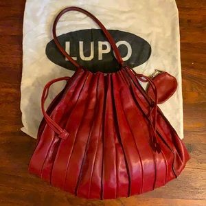 Lupo Barcelona large red Spanish leather bag
